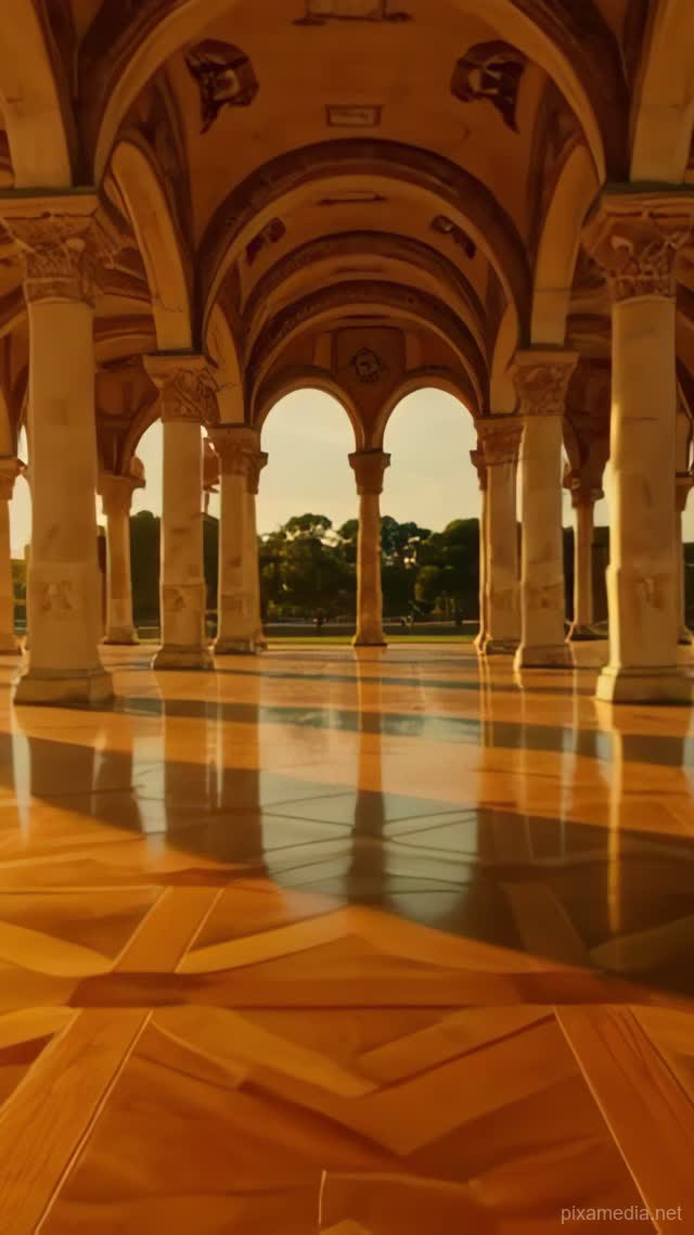Hall of Mirrors at Dusk - Architecture & Interior AI stock